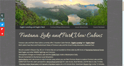Desktop Screenshot of fontanalakeandparkviewcabins.com