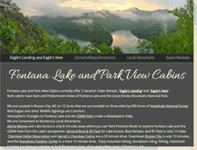 Tablet Screenshot of fontanalakeandparkviewcabins.com